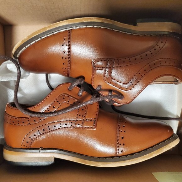 Stacy Adams Cognac Dickinson Boys' Toddler Oxford Shoes 6M 43418 - Picture 1 of 10